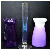 PURPLE GLASS VASES