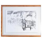 VINTAGE VALPARAï¿½SO, CHILE FUNICULAR SERIGRAPH