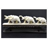CARVED IVORY ELEPHANTS