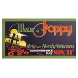 REMEMBRANCE DAY POPPY SCREENPRINT CARD