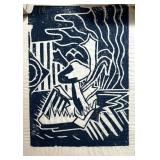 ROSEWARNE 'MUSHROOM & GARDEN' LINOCUT