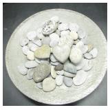 20' SOAPSTONE DECO BOWL WITH RIVER PEBBLES