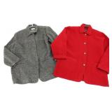TWO WOOL RED TALL GIRL & GREY FLAIR SPORT JACKETS
