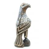 AFRICAN MAHOGANY HANDCARVED EAGLE SCULPTURE