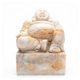 CHINESE CARVED HARDSTONE BUDDHA SEAL