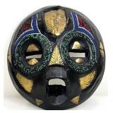 TRIBAL-STYLE AFRICAN FACE MASK DECORATED W/ BEADS