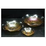 JEANNETTE GLASS CO. HERRINGBONE SALAD BOWLS