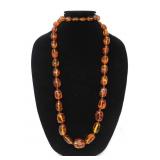 50' LONG BALTIC AMBER NECKLACE WEIGHING 179g