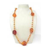 BALTIC AMBER CHUNK & BEAD NECKLACE 70g
