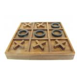 NATURAL WOOD MADE TIC-TAC TOE BOARD GAME
