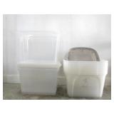 12 STORAGE BINS WITH LIDS