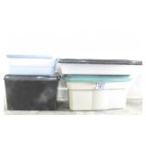 4 ASSORTED STORAGE SIZED BINS
