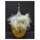 YELLOW ART GLASS PERFUME BOTTLE