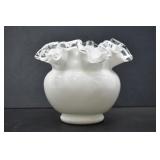 FENTON SILVER CREST MILK GLASS BOWL