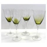 GRADIENT POOLING GREEN TINITED WINE GLASSES