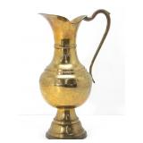 BRASS VASE WITH CURVED HANDLE