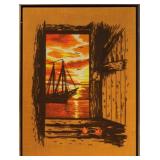 NAUTICAL SUNSET TEXTILE NEEDLEWORK