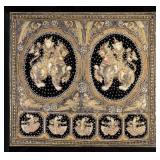 BURMESE KALAGA EMBROIDERED TEXTILE PANEL