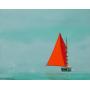 ROBERT STARK, Red Sailboat, O/C