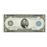 Currency: 1914 $5 Large Note Federal Reserve