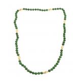14k Gold and Jade Bead Necklace