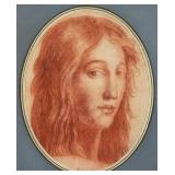 Dated 1756 Renaissance Style Portrait Drawing