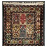 Hand-Knotted Persian Rug with Panel Design