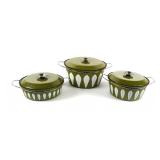 Cathrine Holm Lotus Enamel Cov Casseroles 3 Pcs