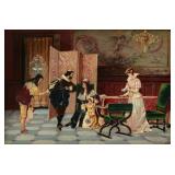 Victorian Interior scene of a Family