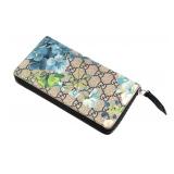 Gucci Supreme Mono Blooms Zip Around Wallet COA
