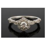 Platinum & Diamond Ladies Ring, Size 7