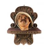 Early 20C Pancho Villa Wax Head Shrine