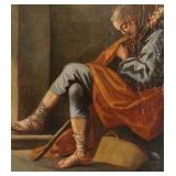 OLD MASTER Painting of Shepherd, Oil/Canvas