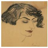 VIKTOR BELANYI Female Head Drawing