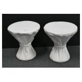 JOHN DICKINSON (2) Rope Stools, White