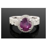 Platinum Kashmir Sapphire & Diamond Ring
