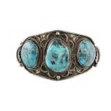 Sterling Turquoise Native American Bracelet