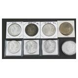 (8) Morgan Silver Dollars 1878 1879