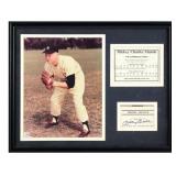 Mickey Mantle Signed Display w/ COA
