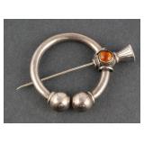 Antique Silver Penannular Cloak Pin