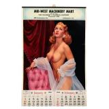 1960 Pinup Calendar Rita Hayworth Look Alike