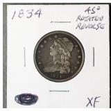 1834 US CAPPED BUST SILVER QUARTER