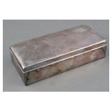 VINTAGE SILVER PLATED POOLE CIGARETTE BOX
