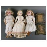 (3) ANTIQUE BISQUE DOLLS