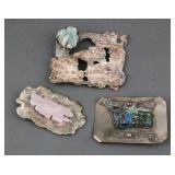 (3) STERLING OOAK PENDANTS 125.7 GRAMS TW