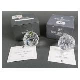 TWO WATERFORD CRYSTAL DEVIL RAYS BASEBALL