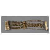 GILT METAL ANTIQUE FESTOON SWAG BRACELET