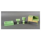 VINTAGE DOLLHOUSE BATHROOM & STOVE SET