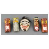 (5) VINTAGE BOY SCOUTS NECKERCHIEF SLIDES