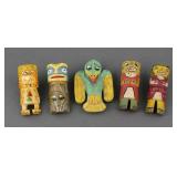 (5) VINTAGE BSA TOTEM NECKERCHIEF SLIDES